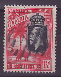 Gambia Gambie 1/2d Elephant issue barrel cancell