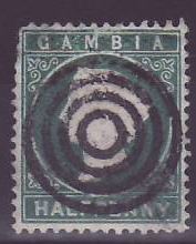 Gambia Gambie Cameo with circles cancel