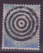Gambia Gambie Cameo with circles cancel