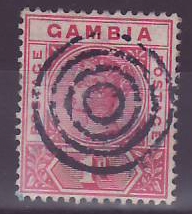 Gambia Gambie Cameo with circles cancel