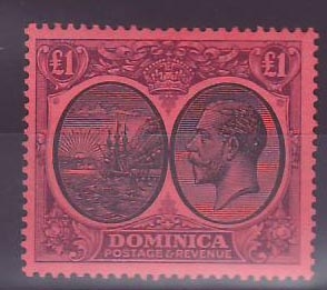 Dominica  85 VF NH top value of the set  post office fresh  signed Gustafson