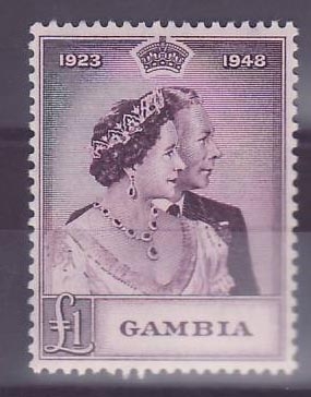 Gambia Gambie 1948 Silver Wedding ** u/m 
