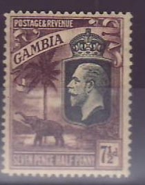 Gambia Gambie 7 1/2d Elephant issue ** u/m