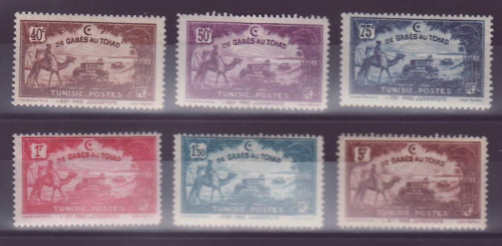 Tunisie 153 a 159 (manque 158) de Gabes au Tchad ** Sans charniere