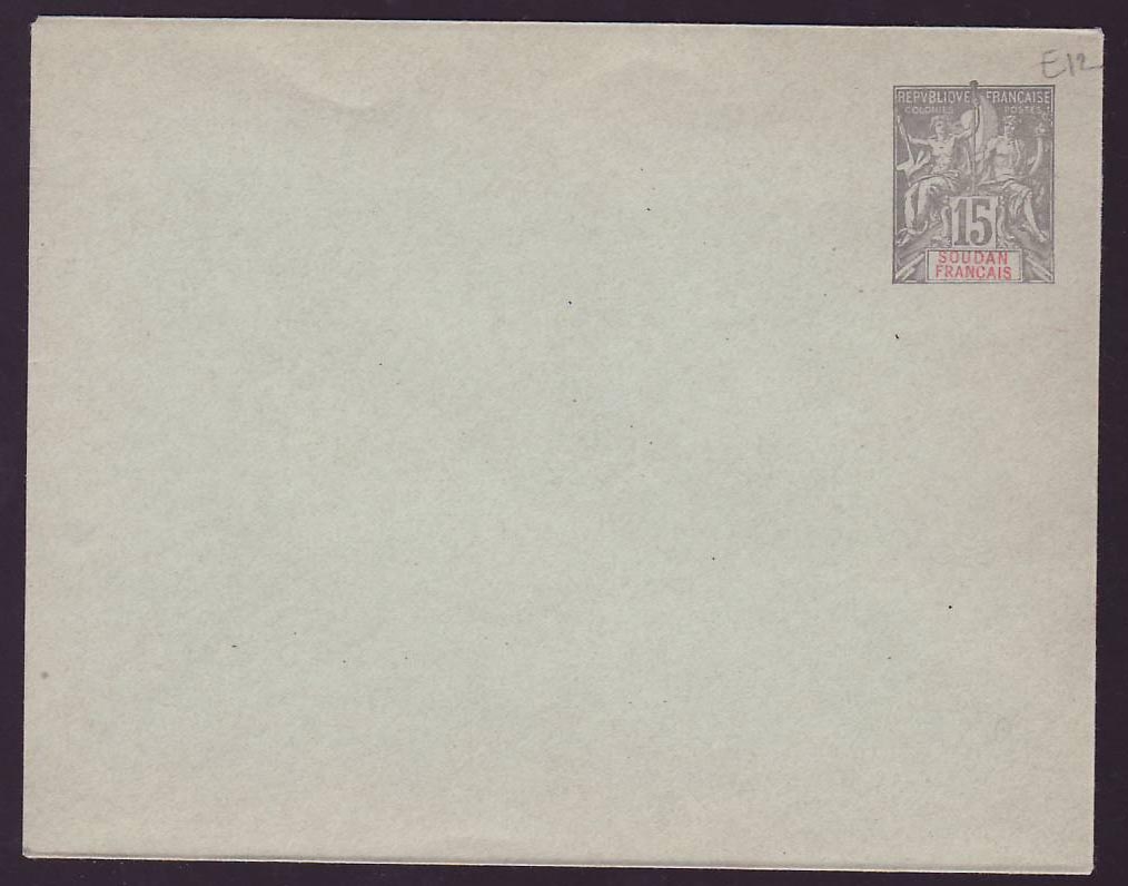 Soudan Entier Postal Type Groupe 15c Neuf