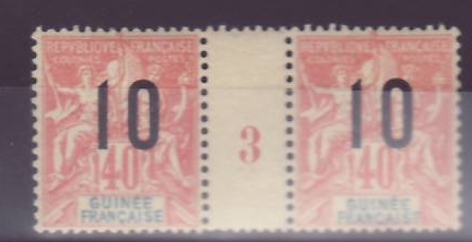 Guinee 40c n°53 Millesime 3 ** Sans charniere