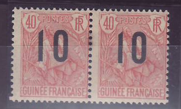 Guinee Berger Pulas 40c n° 61a Chiffres espacés ** Sans charniere  (tir 906)