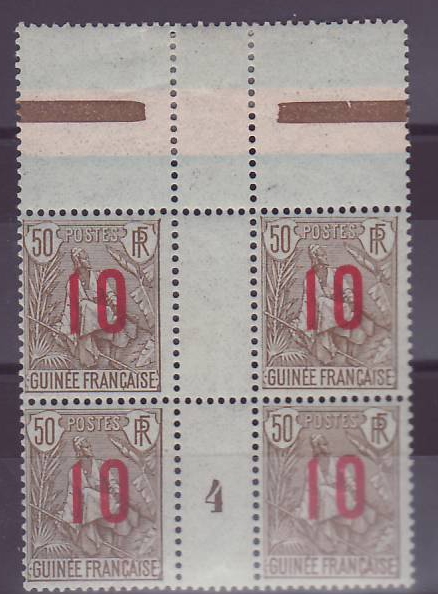 Guinee Berger Pulas 30c N°60 Bloc de 4 Millesime 4 ** Sans Charniere