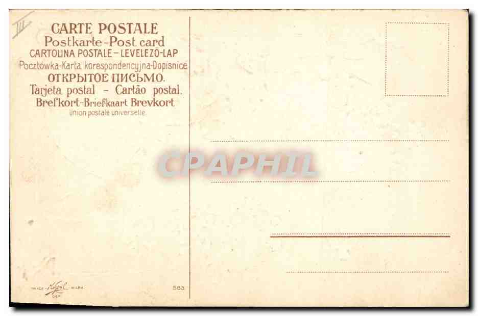 CPA Fantaisie Fleurs Cochons Porc Trefles  — Verso