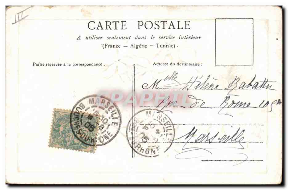 CPA Fantaisie Fleurs Enfant  — Verso