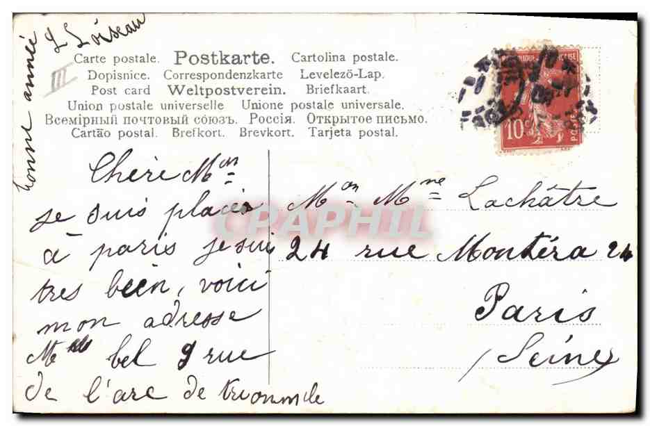 CPA Fantaisie Fleurs Enfant  — Rückseite