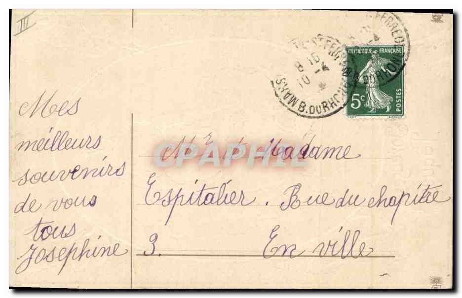 CPA Fantaisie Fleurs Enfant Agneau Paques  — Rückseite