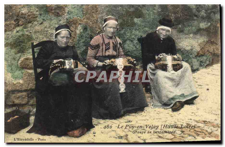 CPA Dentelle Dentelliere Le Puy en Velay Groupe de dentellieres 