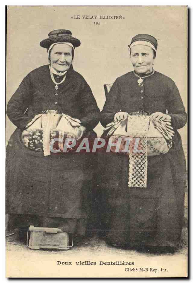 CPA Dentelle Dentelliere Le Velay Deux vieilles dentellieres 