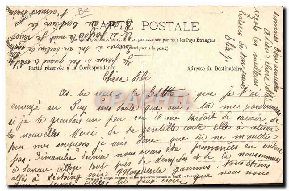 CPA Dentelle Dentelliere Le Velay Les Dentellieres d'Auvergne  — Verso