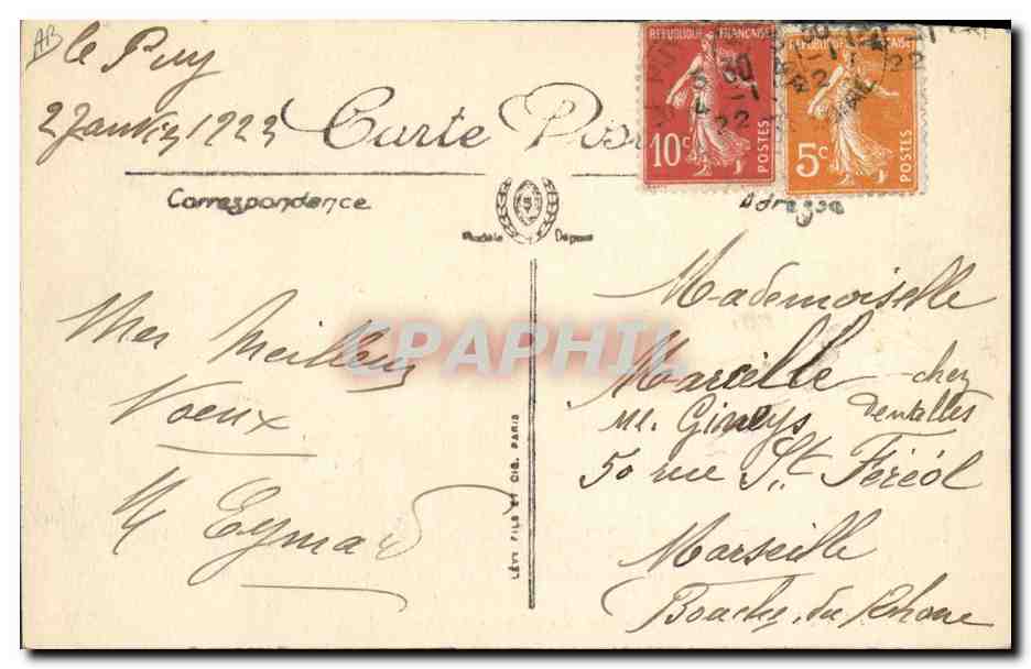 CPA Dentelle Dentelliere Le Puy Groupe de Dentellieres des environs du Puy  — Verso