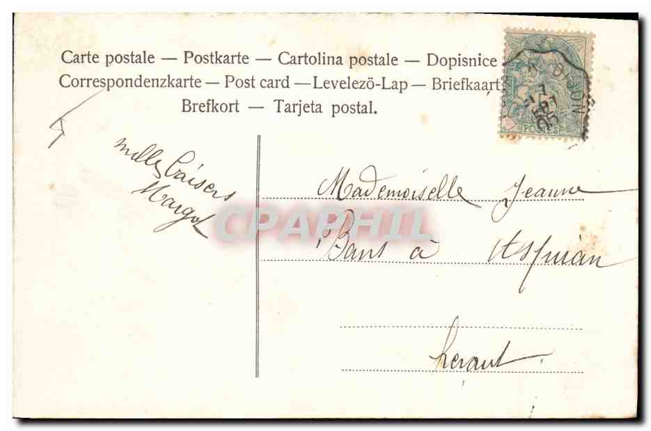 Violettes — peintes à la main — éditeur inconnu — Rückseite
