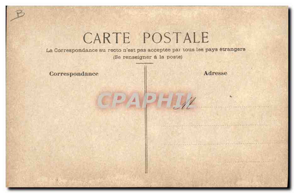 Carte postale décorative — cadre végétal gravé — éditeur CPAPHIL — Verso