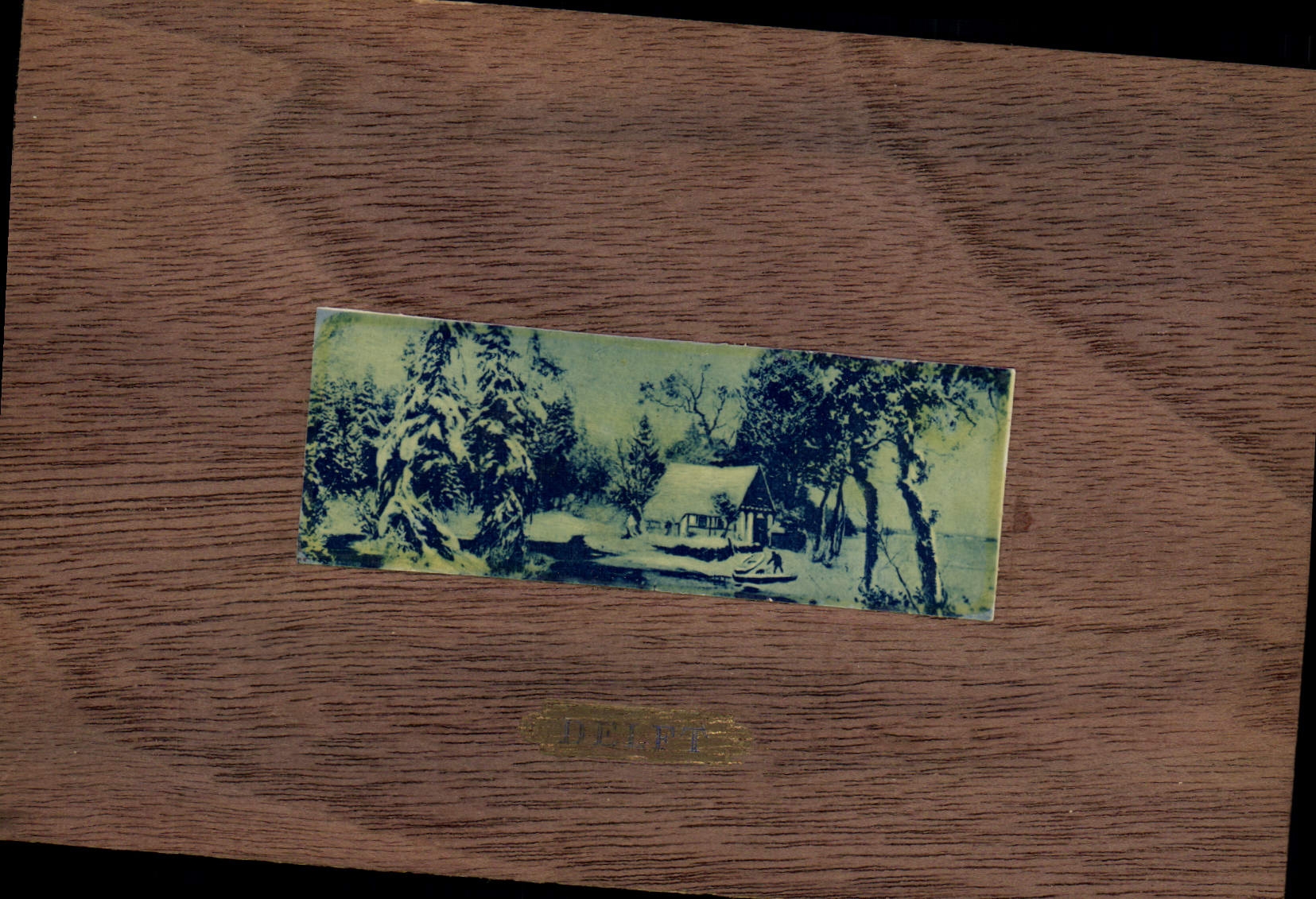 Cabin dans la forêt — scène hivernale — éditeur DEPT