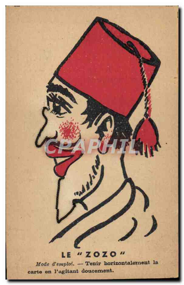 CARTE SYSTEME Fantaisie Le Zozo Militaria 