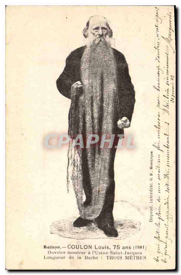 Montluçon — Ouvrier moustache à barbe de trois mètres — G. B. Mostauroc
