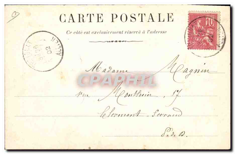 Montluçon — Ouvrier moustache à barbe de trois mètres — G. B. Mostauroc — Verso