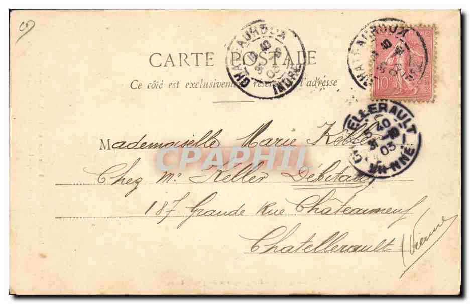 Louis COULON, barbe de 3 m 30 cm — Montluçon (Allier) — Phototypie A. Bergeret et Cie, Nancy — Verso