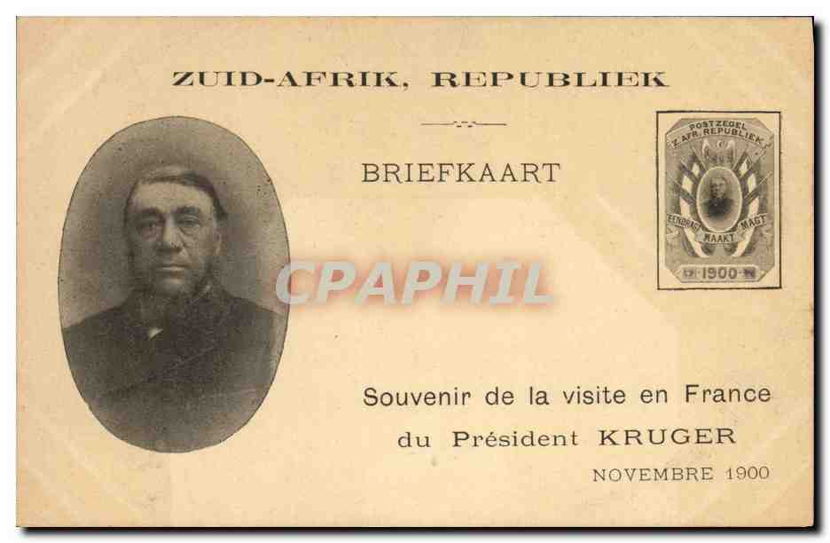 Président Kruger — Souvenir de la visite en France — Zuid-Afrik Republiek, 1900