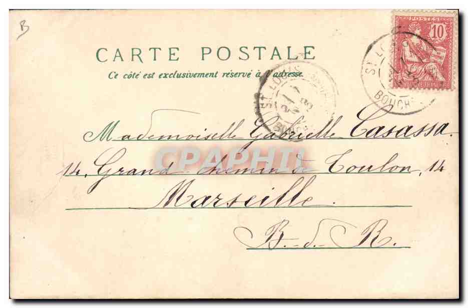 CPA Jean Baptiste Racine  — Verso
