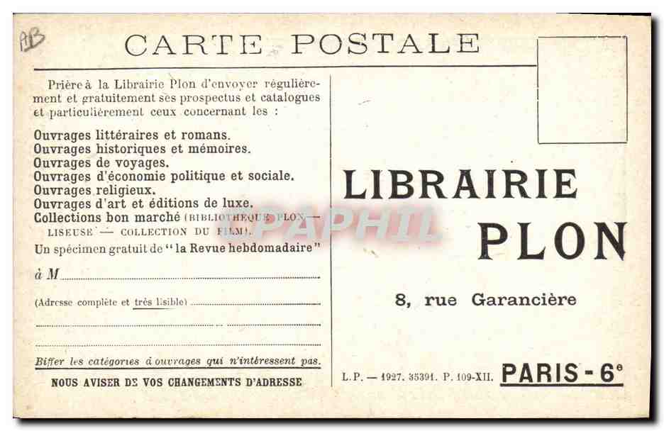CPA Henri Lavedan de l'Academie Francaise Monsieur Gastere  — Verso
