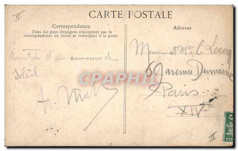 CPA Emile Zola Monument Place Trarieux Suresnes  — Verso