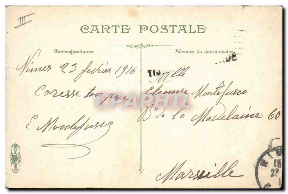 CPA Cheval Equitation Hippisme Artillerie La visite des sabots  — Verso