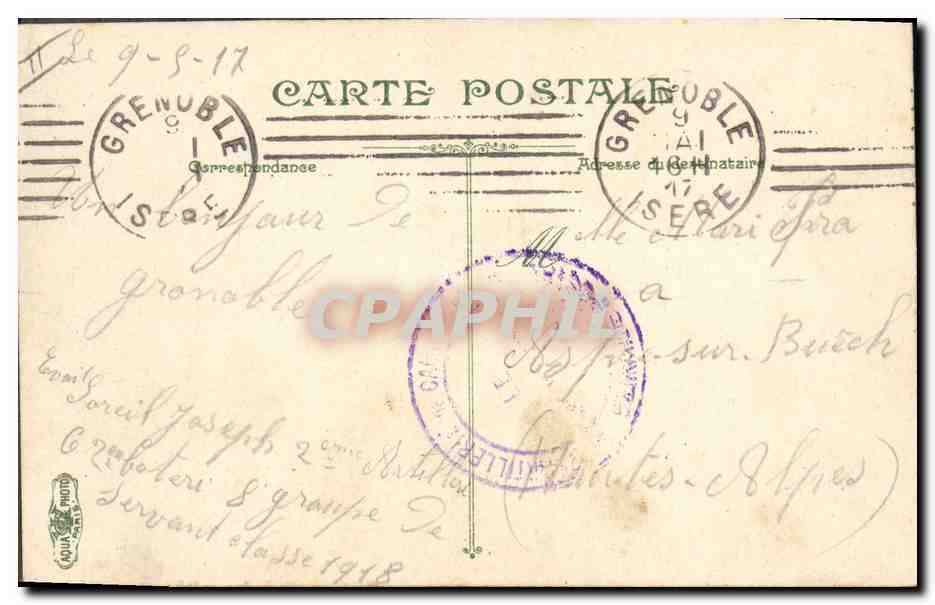 Artillerie. La voltige — 3701 — Éditeur non visible — Reverso