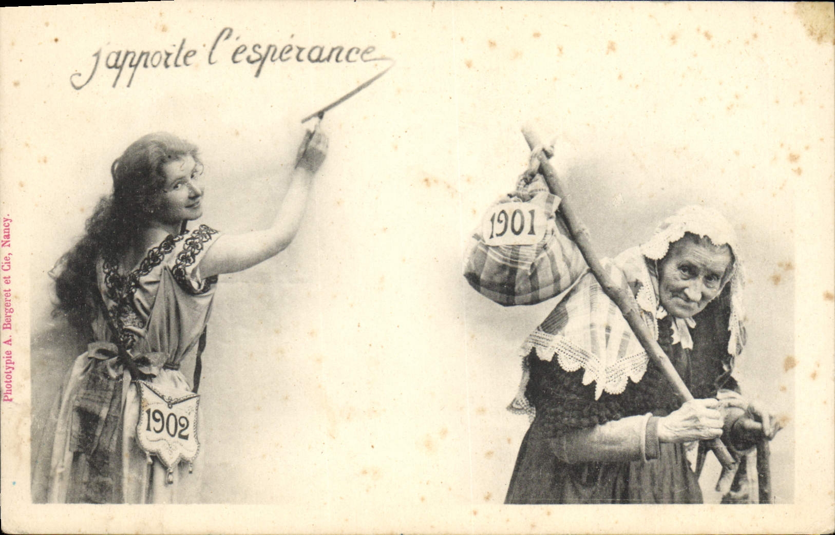 Je rapporte l'espérance — Phototypie A. Bergeret et Cie, Nancy — série 1901-1902