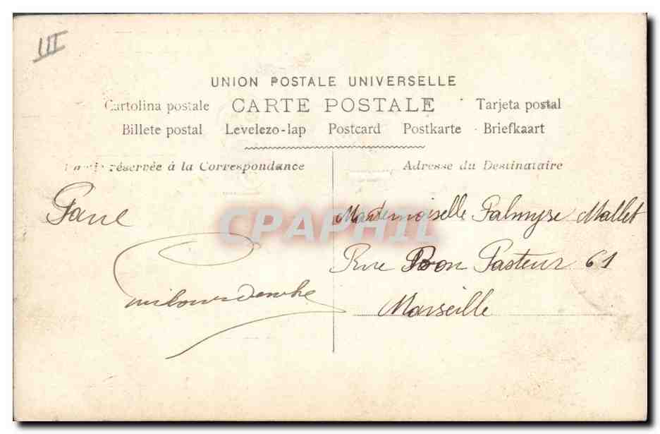 CPA Fantaisie Fleurs Annee 1909 Enfant  — Verso