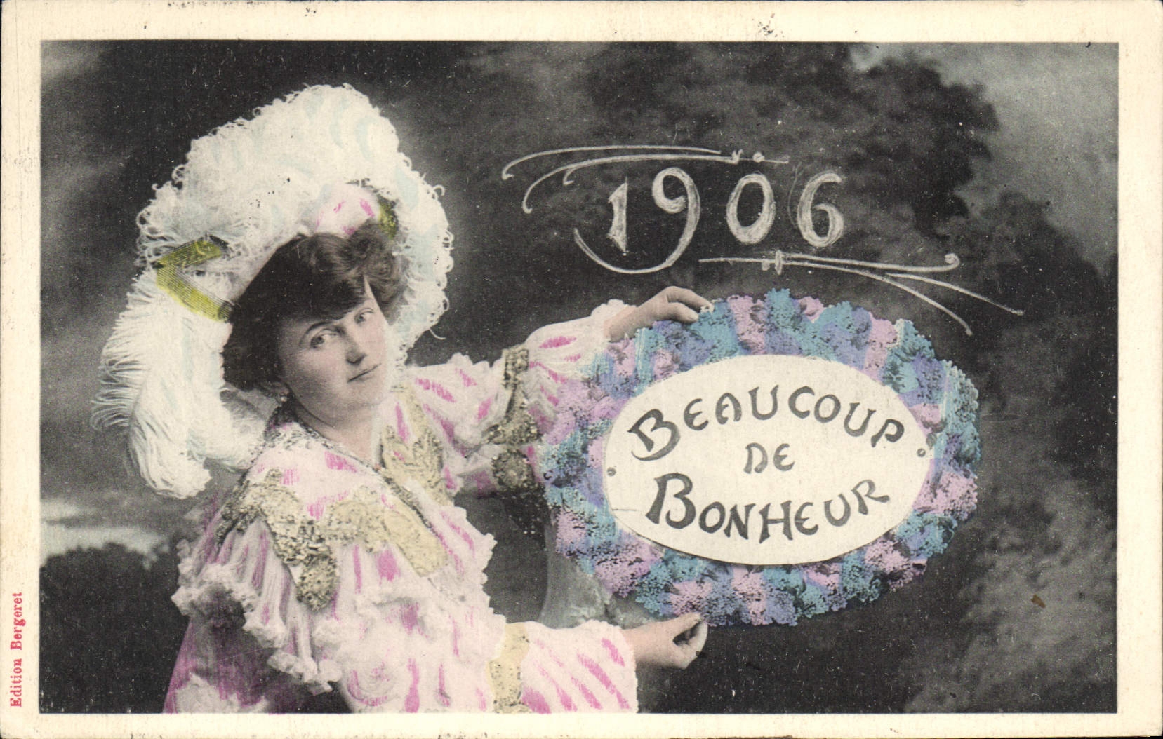 CPA Fantaisie Fleurs Annee 1906 Femme 