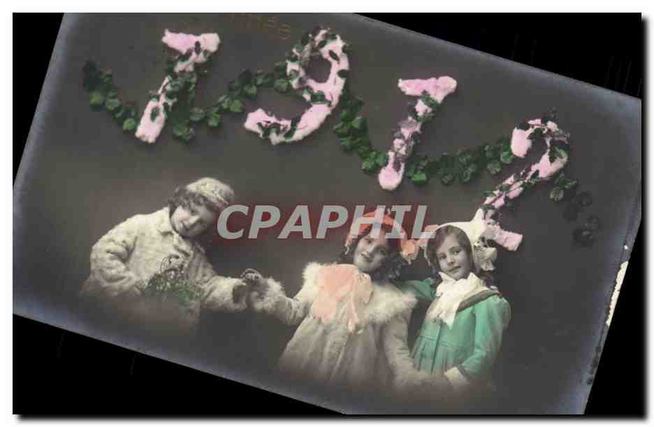 CPA Fantaisie Fleurs Annee 1912 Enfants 