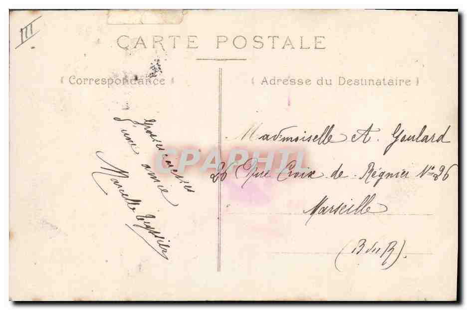 CPA Fantaisie Fleurs Annee 1909 Enfant  — Verso