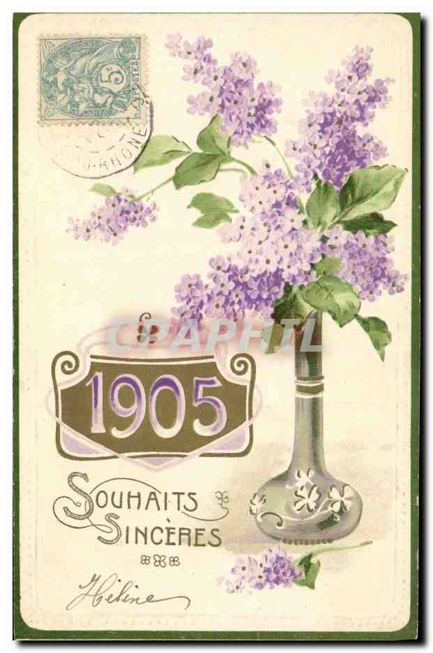 CPA Fantaisie Fleurs Annee 1905 