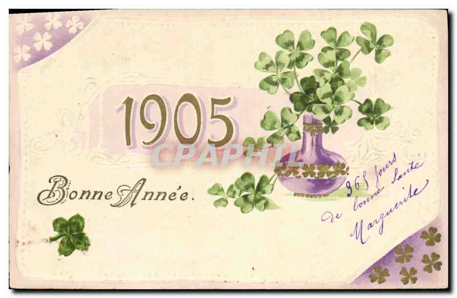 CPA Fantaisie Fleurs Annee 1905 Trefles 