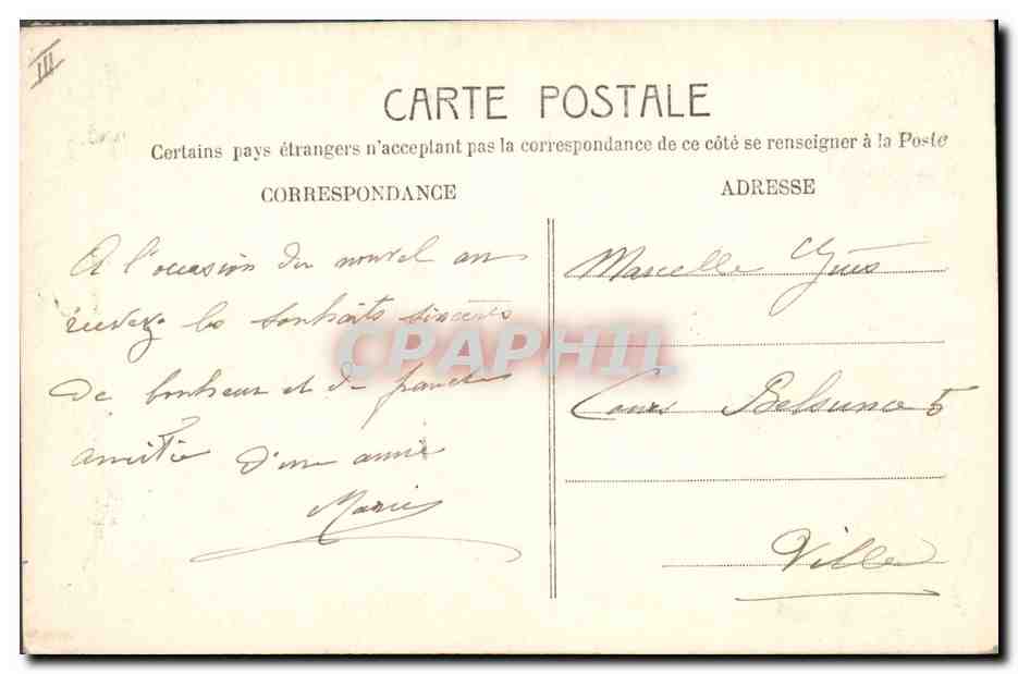 CPA Fantaisie Fleurs Annee 1906 Enfant  — Verso