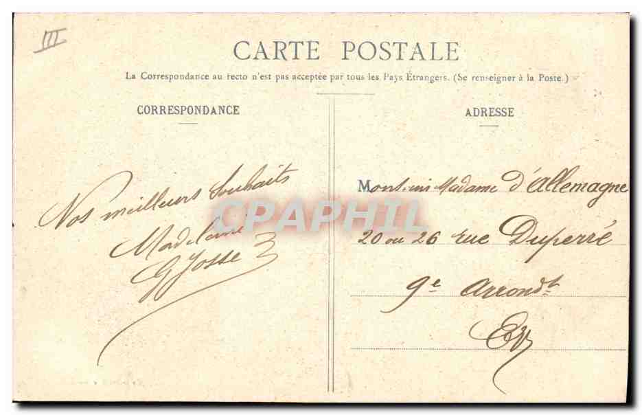 Femme soufflant des bulles — Bonne Année 1905 — NANCY & Cie, Nancy — Back