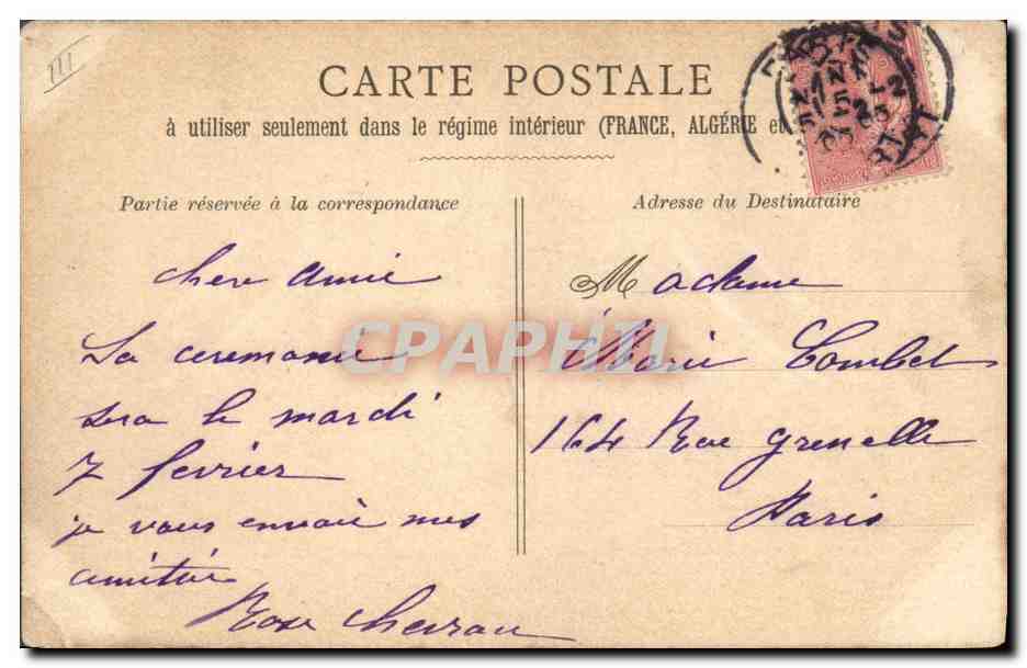 CPA Fantaisie Enfants Annee 1905  — Verso