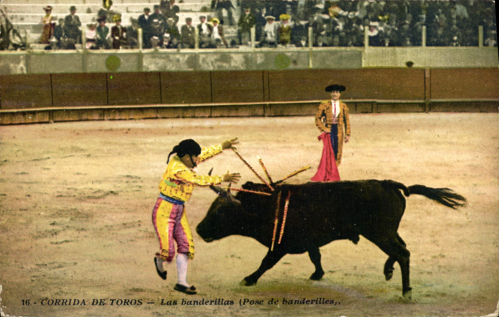 CPA Corrida Course de taureaux Las banderillas 