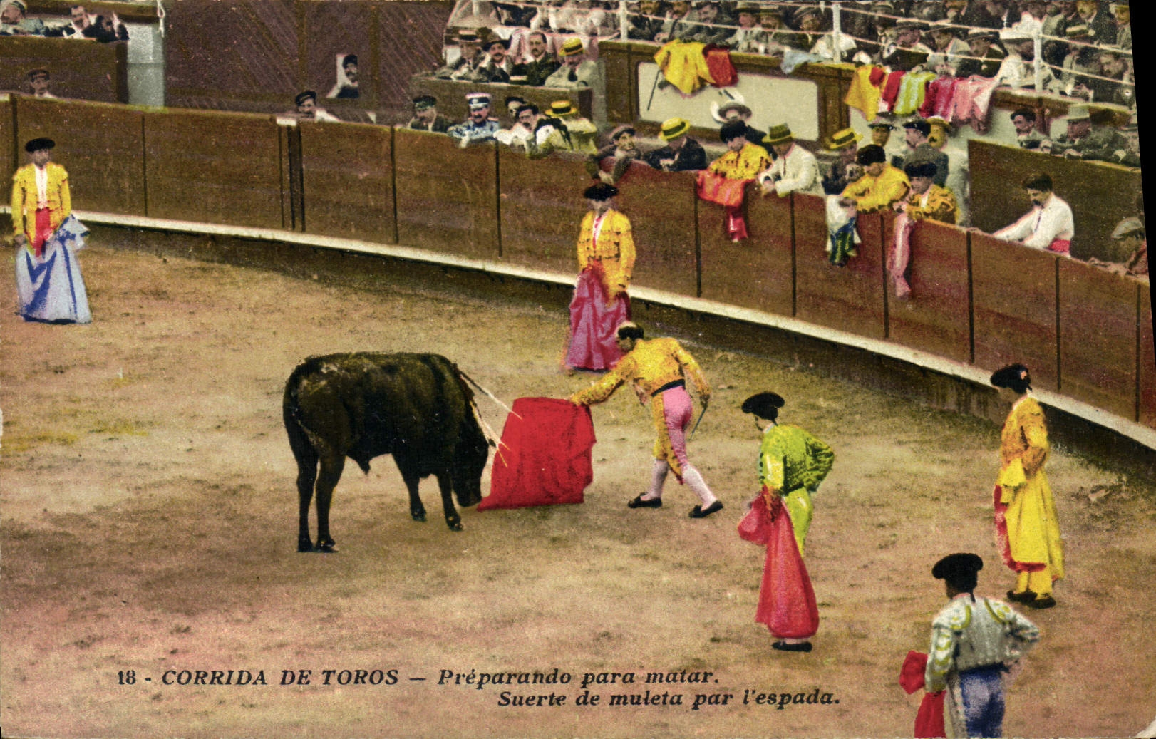 CPA Corrida Course de taureaux Preparando para matar Suerte de muleta par l'espada 