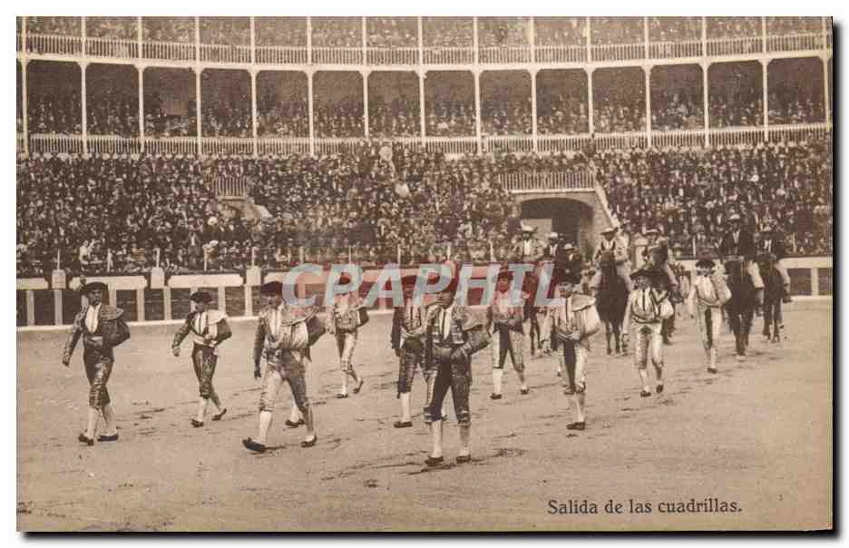 CPA Corrida Course de taureaux Salida de la cuadrillas 