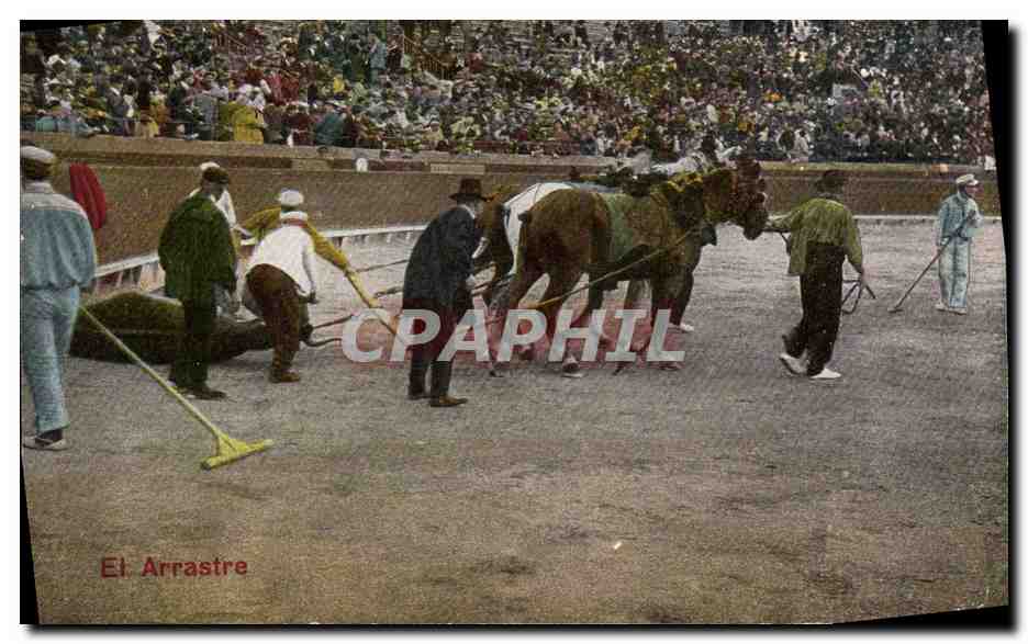 CPA Corrida Course de taureaux El arrastre 