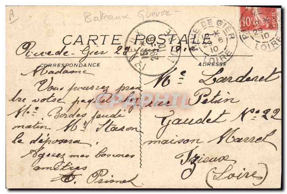 CPA Bateau de Guerre Saint Louis Cuirasse d'escadre  — Rückseite