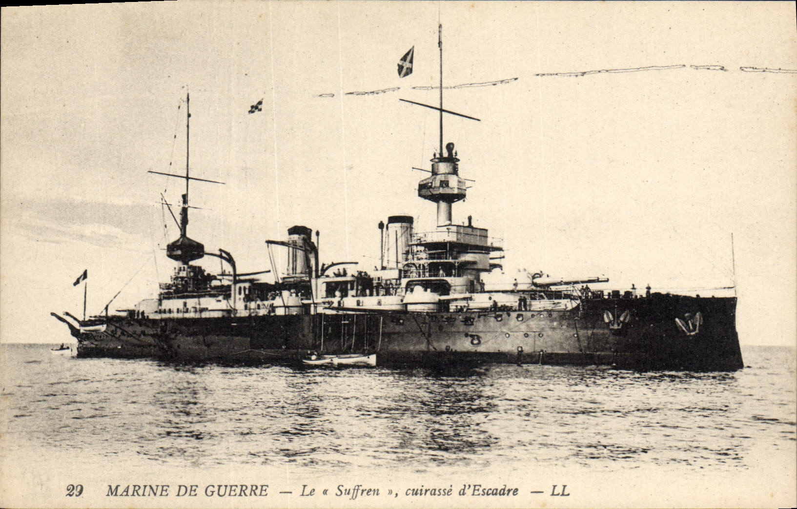 CPA Bateau de Guerre Le Suffren Cuirasse d'escadre 