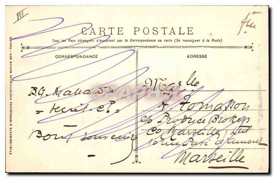 Saint-Louis — Cuirassé à tourelles — Marine Militaire Française — Verso